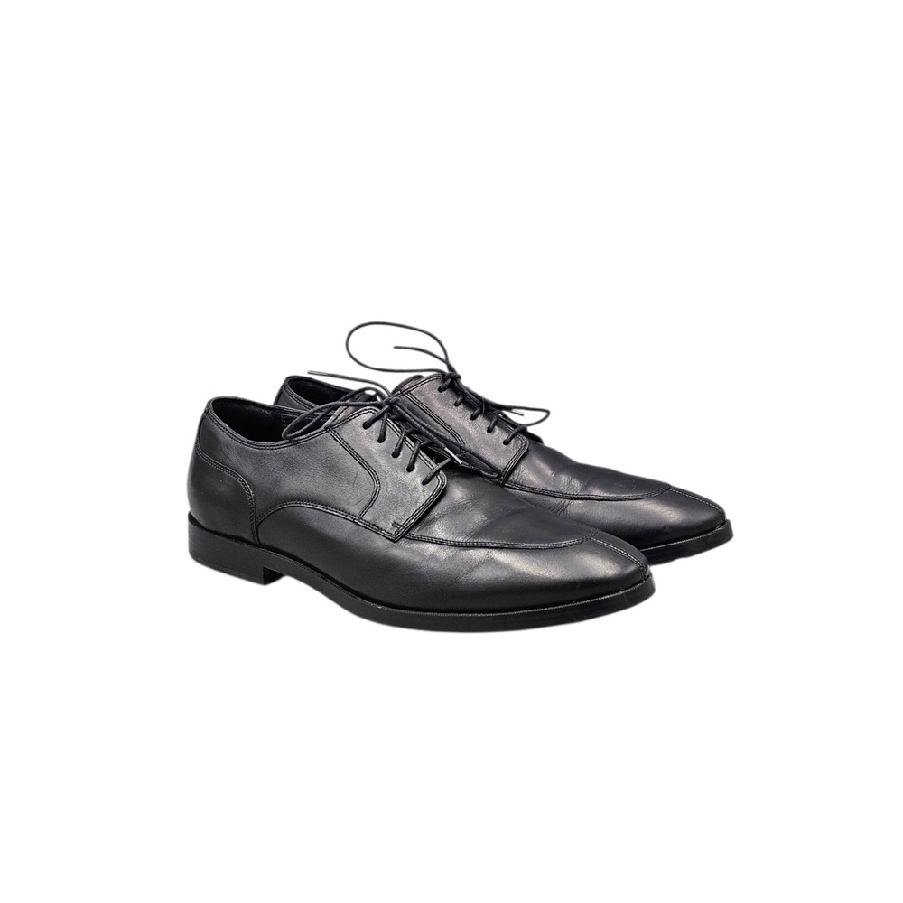 Cole Haan Men's Size 13 M US Grand OS Black Leather Apron Split Toe Oxford Shoes